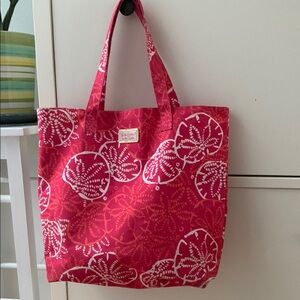 Lilly Pulitzer Pink and White Floral Tote Bag